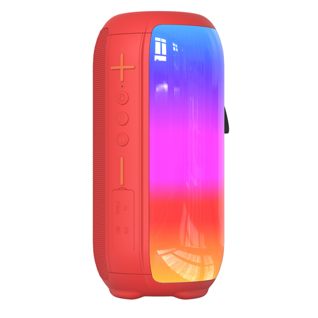 Portable Bt 5.3 Party Speaker with RGB Lights, TWS Pairing, IPX4 Waterproof, 12H Play, Support TF Card/USB/AUX for Outdoor DJ