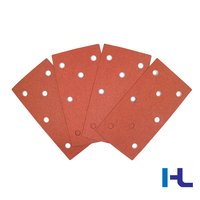Disques abrasifs en velcro PSA en céramique jaune-orange P120 P150 125mm 150mm 6 trous 8 trous pour le ponçage du métal