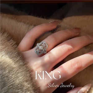 King Silver Jewelry Flower Shape S925 Sterling Silver <b>Ring</b> Openwork Lace Design Women's Fine <b>Ring</b> Everyday Wear - Product Image 5