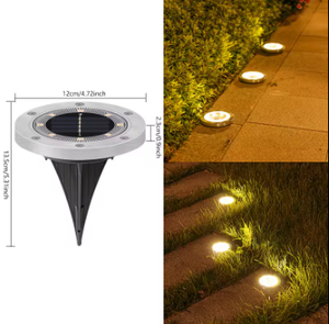 Escalones redondos impermeables para caminar, luces subterráneas, <span class=keywords><strong>paisaje</strong></span>, escalera, jardín, iluminación, luces de césped Led solares para exteriores - Product Image 2