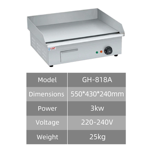 Thép không gỉ điện vỉ nướng thấp-khói và cấp thực phẩm chất liệu thiết bị nhà bếp cho các nhà hàng và khách sạn - Product Image 2