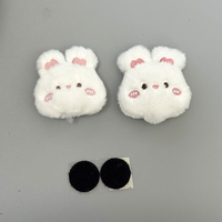 Décoration de casque en forme de tête d'animal en peluche, mignonne, amovible, lapin ou ours, à dégagement rapide, accessoires pour moto et ski