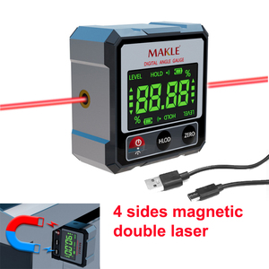 4*90 ° 0.2 ° kép Laser bốn mặt từ kỹ thuật số nghiêng góc hộp với trung tính nhãn đen thước đo góc độ nghiêng góc - Product Image 5
