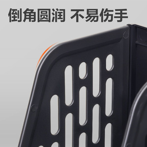 Deli Desktop Vertical <b>File</b> Holder 4-Piece Black Plastic Office <b>File</b> Rack Letter <b>Organizer</b> - Product Image 2