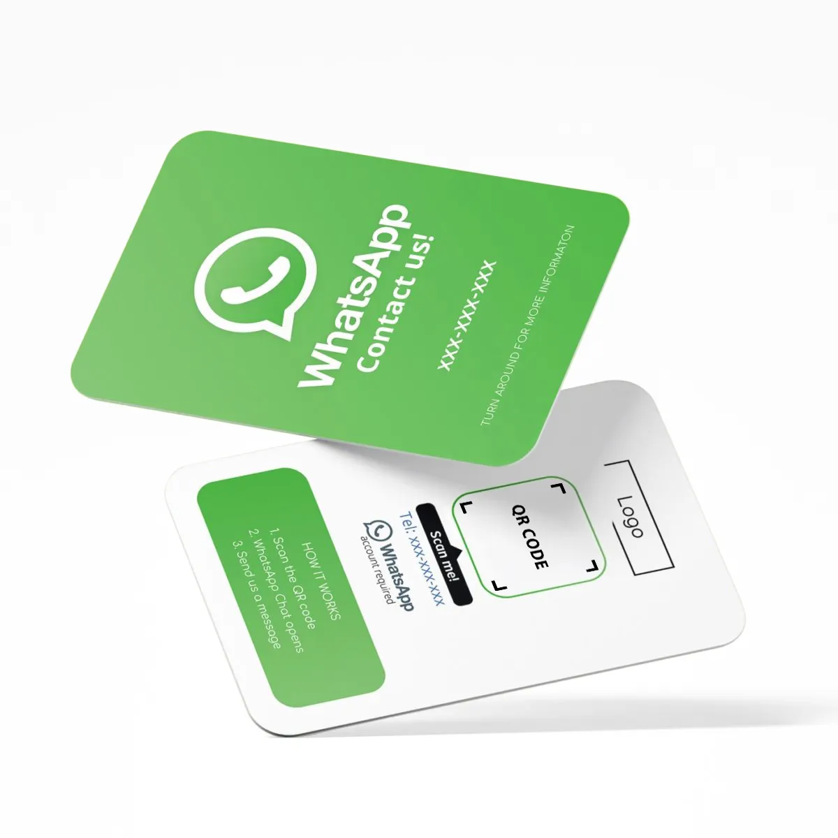 Fungsi NFC kartu Pindai kartu QR sosial berkomunikasi permukaan disesuaikan panggilan telepon kontak WhatsApp kartu NFC