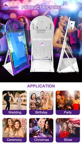 Cabina de <span class=keywords><strong>Fotos</strong></span> Inteligente con Pantalla Táctil Curva de 65 Pulgadas, Plegable, de Vidrio, Compatible con <span class=keywords><strong>Instagram</strong></span> y Redes Sociales - Product Image 4