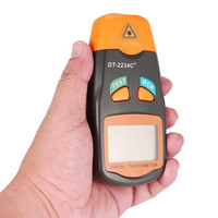 Tachometer Laser Digital Tanpa Kontak untuk Pengukuran Kecepatan Mesin Sepeda Motor dan Turbin, Perlindungan IP65, Suhu Operasi -20C hingga 50C