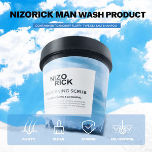 Champú Exfoliante para el Cuero Cabelludo con <span class=keywords><strong>Sal</strong></span> Marina de Marca Privada para Hombres, Anticaspa, Control de Grasa, Limpieza Profunda, Exfoliante Capilar con Colágeno - Product Image 1