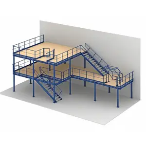 Mezanine Plattform regal Lager Industries tahl Mezzanine Boden leiter mehrstöckige Dachboden regale montiert Mezzanine