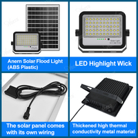 Anern Projecteur solaire 2000W étanche pour l'extérieur avec caméra CCTV Sécurité domestique et caméra solaire 4g Carte Sim Projecteur Solaire