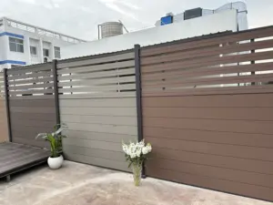 Outdoor Waterproof Wpc Wood Plastic Composite Garden Fence Board Wholesale Exterior Private Fence Panel Price