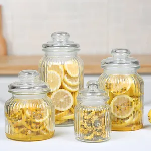 Food Storage Small Glass Jar Canister With Airtight Lid Airtight Glass Storage Container For Food