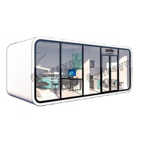 Gymnastique de jardin contemporain, bureau de jardin, pod, cabine de bricolage, studio d'étude en plein air