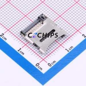 BX-TF-1.6HJ SD Card / Memory Card Connector SMD Connector Flip Cover Type MicroSD Card (TF Card) Card Holder 1.8mm - Product Image 1