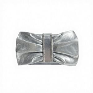 Handmade Metal <b>Clutch</b> Gold <b>Silver</b> Evening Tote Bags Fashionable HalfMoon Ladies' Party <b>Clutches</b> Online Shopping India - Product Image 3