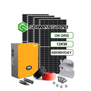 ग्रिड पर सौर ऊर्जा प्रणाली घर बिजली किट 12 किलोवाट 15kw सौर ऊर्जा प्रणालियों के लिए बिक्री