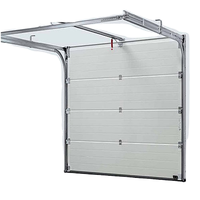 Portes de garage sectionnelles coulissantes en acier au design moderne, avec filet en fibre de verre, isolation thermique, ouverture latérale électrique, pour villa, garantie 1 an