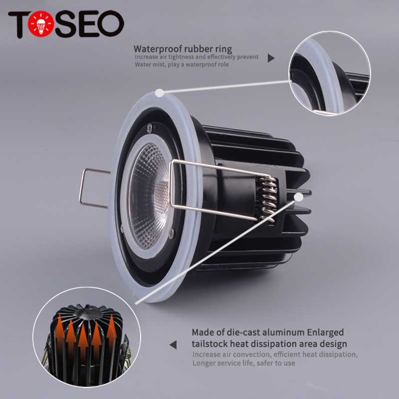 Round Anti Glare LED Ceiling Spotlights Adjustable 11 Wattage AC 220V CITIZEN Chip