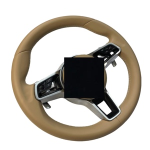 Upgrade volante Full Leather Porsche per Panamera Cayenne Macan Cayman Boxster <span class=keywords><strong>Taycan</strong></span> 918 911 981 718 958 modelli - Product Image 3