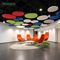 Panneaux de plafond acoustiques en fibre de verre de 15 mm, 2x4, ignifuges, pour projets de bureaux, vente en gros, directement de l'usine