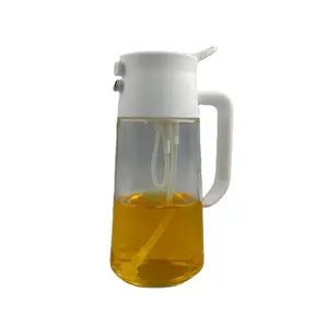 Factory Hot Sell 2024 New Design Kitchen 500ml Oil Sprayer Glass Bottle for Cooking Olive Oil Sprayer Mister Gravy Boats Tools