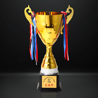 2026 JZ Trophée de football en métal de haute qualité, personnalisé, avec couvercle couronne, pour championnat sportif mondial