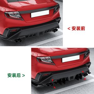 ดิฟฟิวเซอร์กันชนหลัง Subaru สีดำเงา วัสดุ PP สำหรับ WRX STI 2022 ติดตั้งด้วยกาวเทปหรือสกรู - Product Image 4