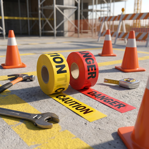 Ruban de signalisation de sécurité PE personnalisé, ruban de signalisation de <span class=keywords><strong>danger</strong></span> imprimé pour la construction et l'industrie - Product Image 1
