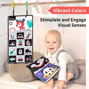 Sécurité doux miroir jouet activité détachable tableau mural doux bébé froissé tissu <span class=keywords><strong>livre</strong></span> pour nouveau-né ventre temps sensoriel Montessori jouet - Product Image 3