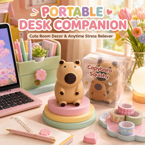 Capybara Squishy TPR Stress Relief Squeezeable Fidget Toy Gift Box <b>for</b> <b>Kids</b> Teens Adults Party Favor - Product Image 2