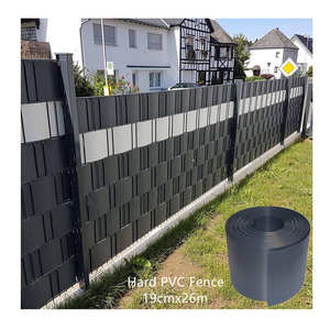 LIYUAN Bande de protection PVC pour clôture, film occultant rigide <span class=keywords><strong>RAL</strong></span> <span class=keywords><strong>7016</strong></span>, gris <span class=keywords><strong>anthracite</strong></span> foncé, 19 cm x 26 m - Product Image 6