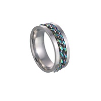 Bijoux de bière ouverts à chaîne dorée en acier inoxydable Couple Cool Men Valentine's Day Rings