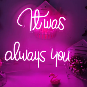 Décoration de mariage enseigne au néon personnalisée mieux ensemble enseigne au néon lumière c'était toujours vous enseigne au néon - Product Image 3