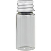 Petites fioles cylindriques en verre avec capuchon en aluminium, tubes à essai scellés pour laboratoire, flacons d'aliquote, mini-bouteilles créatives pour vœux en bois d'agar