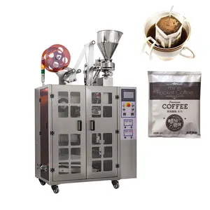 Multi single lane 3 in 1 instant espresso turkish coffee drip packing machine supplier fill stick pack sachet hanging ear