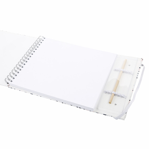 Libro de bocetos de encuadernación en espiral de tamaño A4 personalizable al por mayor de tapa dura con portalápices elástico para pintar a lápiz - Product Image 4