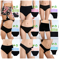 Culotte menstruelle réutilisable imperméable à 4 couches, taille haute, avec logo personnalisé OEKO-TEX, lavable