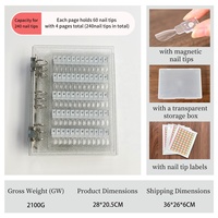 Fine Glitter Acrylique Nail Storage Album Couleur Échantillon Affichage Livre Ongles Conseils Couleur Affichage Livre pour Nail Art Préforme Outil