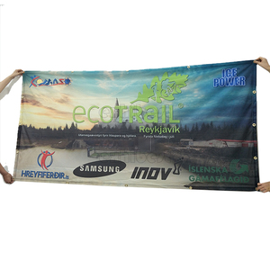 Nouveau produit conception d'impression pas cher imprimer votre Logo Polyester tissu campagne de publicité en plein air bannière de drapeau personnalisé - Product Image 3