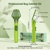 Jouet éducatif d'aventure en plein air STEM transfrontalier : louche à insectes avec loupe pour enfants de 2 à 4 ans, logo T2 personnalisé, en plastique