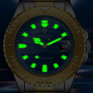 Orologio da Polso da Uomo Gohuos 58818 Classico Design Semplice Oro Nero Impermeabile Lussuoso Luminoso al Quarzo - Disponibilità Immediata USA - Product Image 6