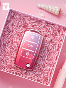 Funda de TPU suave para llave de coche, funda de llave de gradiente personalizada apta para <span class=keywords><strong>VW</strong></span> Golf PoloTiguan Passat Caddy, funda de llave plegable automática, accesorios Fob - Product Image 6