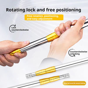 Ensemble complet d'épuisette de pêche pliante tige télescopique en acier inoxydable, ultra-léger, ultra-dur, portable de grande taille - Product Image 4