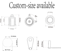 Serrure à cylindre en alliage de zinc 48 mm, remplacement de serrure de coffre-fort avec clé en fer numérotée, haute sécurité, serrure à came personnalisée en alliage de zinc 48 mm