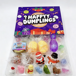 Christmas Countdown <b>Advent</b> <b>Calendar</b> Mystery Dumpling Soft Squeeze Fidget Stress <b>Toys</b> Pack TPE/Silicone Funny Unisex - Product Image 2