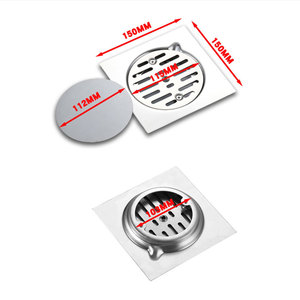 Rejilla de drenaje de suelo cuadrada moderna de 100 mm para baño y ducha con filtro anticorrosión para <span class=keywords><strong>lavadora</strong></span> - Product Image 6