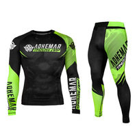 Vente en gros de vêtements de boxe ajustés à manches longues vêtements d'entraînement au combat vêtements de combat UFC ensemble deux pièces personnalisé