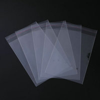Sacs d'emballage en cellophane transparents pour la vente au détail, lot de 100 pièces, sacs en plastique transparents BOPP autocollants refermables et imperméables