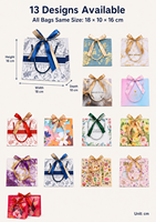Sacs cadeaux en papier à motifs en stock avec nœud en ruban – Emballages de luxe pour boutiques, cadeaux, mariages et fêtes