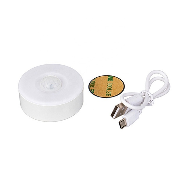 Mini Portable Rechargeable LED Puck Light Modern Cabinet Wireless USB Night Light Motion Sensor Crystal Shade Living Room IP40